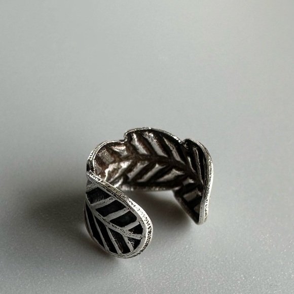 Sterling Silver Leaf Ear Cuff – Hypoallergenic and Boho - Picture 4 of 8